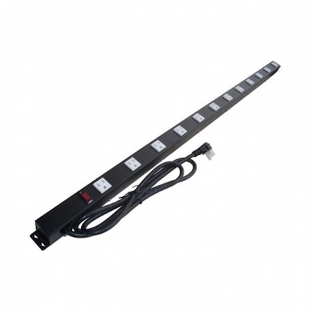 E-Dustry Power Strip, Surge, SJT, 5-15R, 5-15P, 6 ft., White E-98587